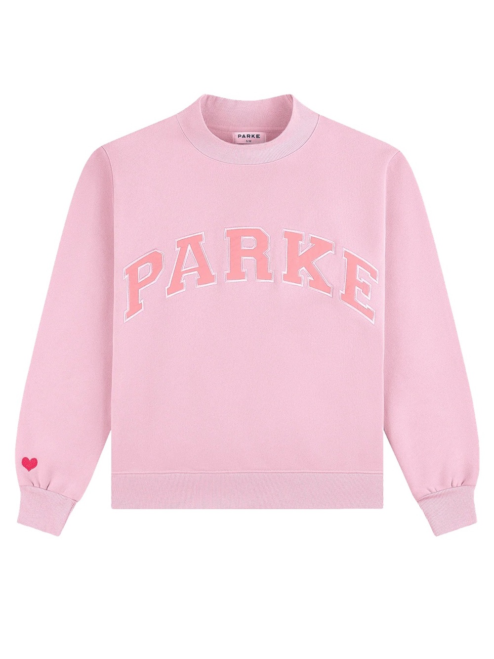 PARKE x Pink Aid Fleece Varsity Mockneck In Courage